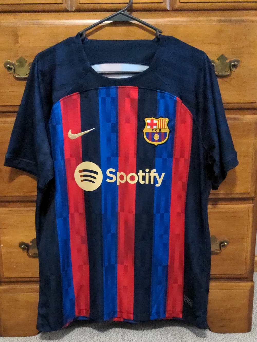 Nike FC Barcelona Men's Replica Home Soccer Jersey - Blue & Red